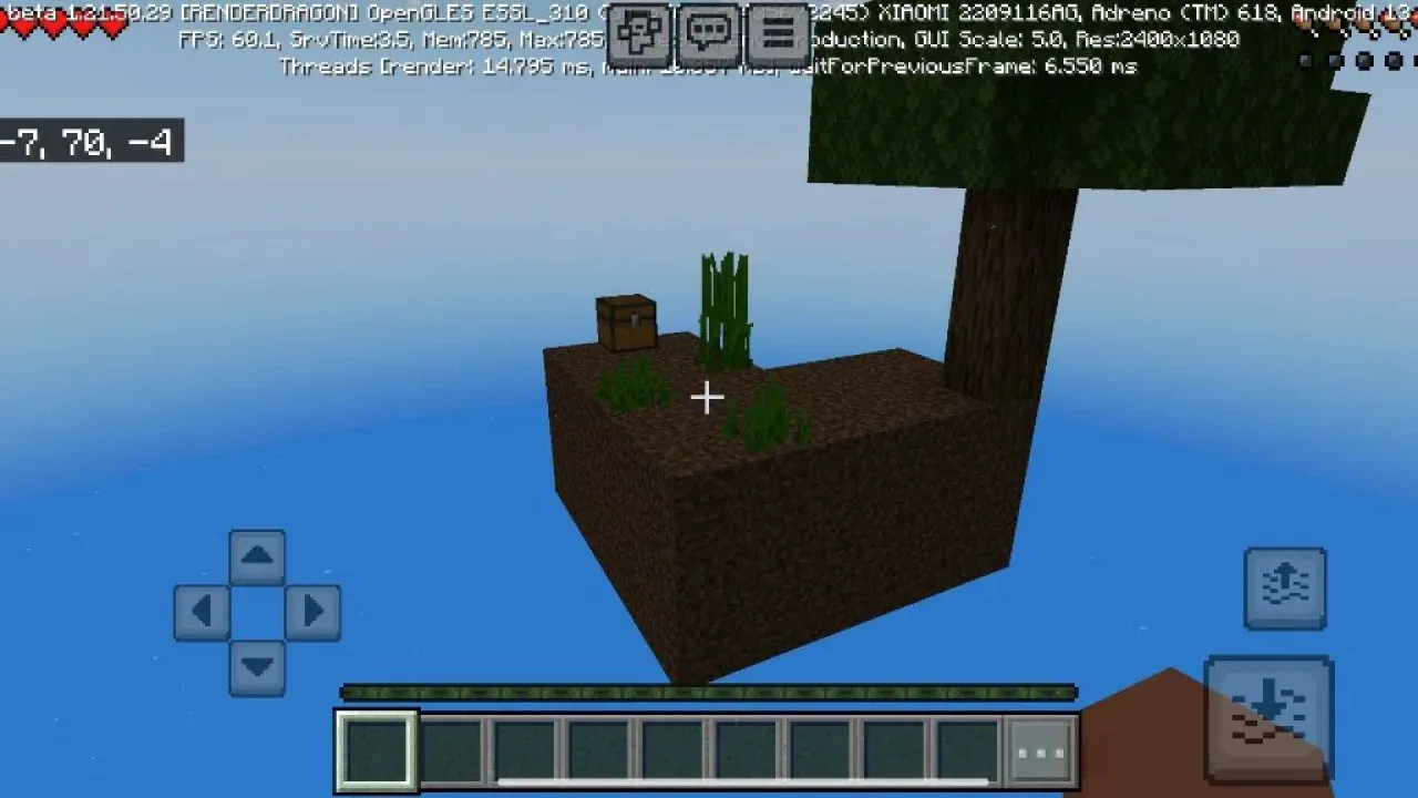 sobrevivência em um bloco no oceano para minecraft bedrock