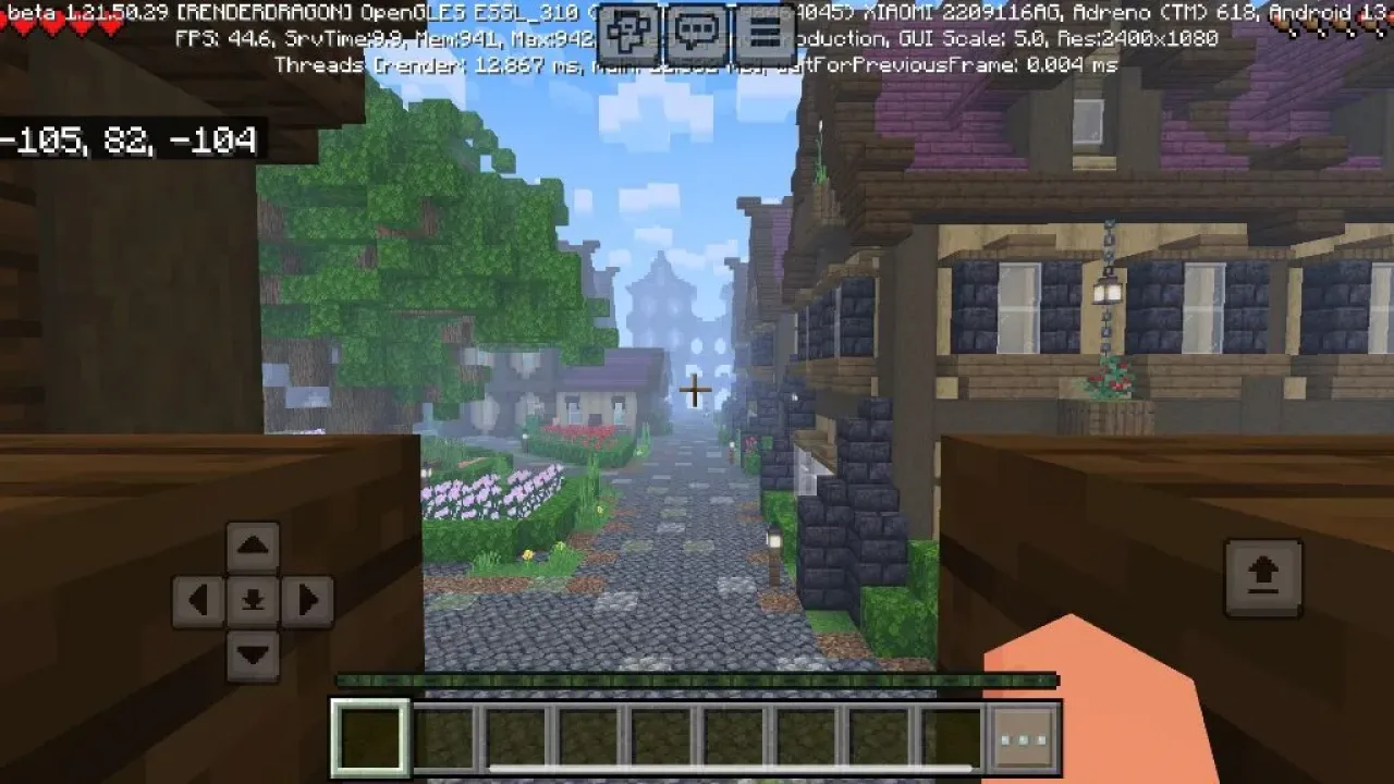 rua no mapa cidade medieval para minecraft bedrock