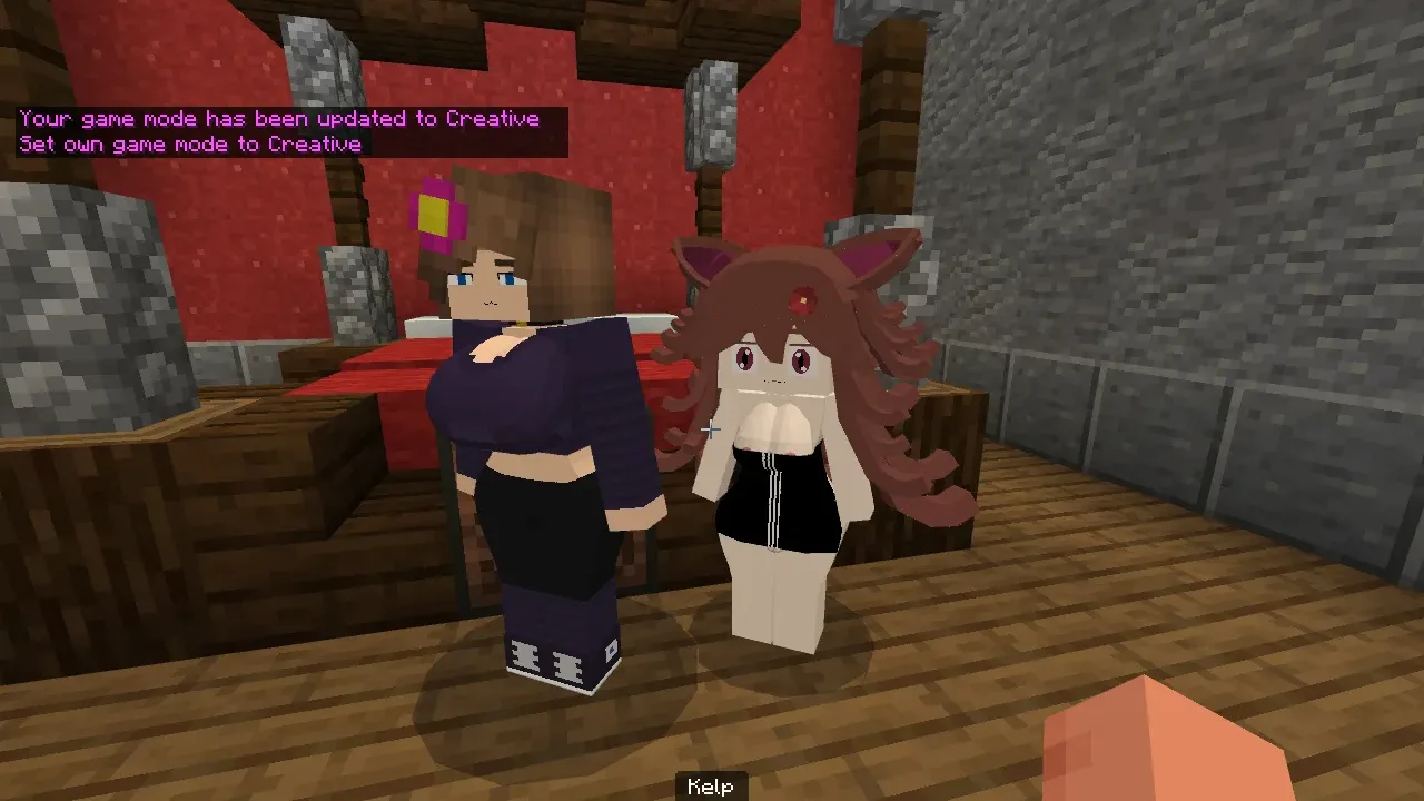 Jenny e Bia no estilo Jenny para Minecraft Bedrock