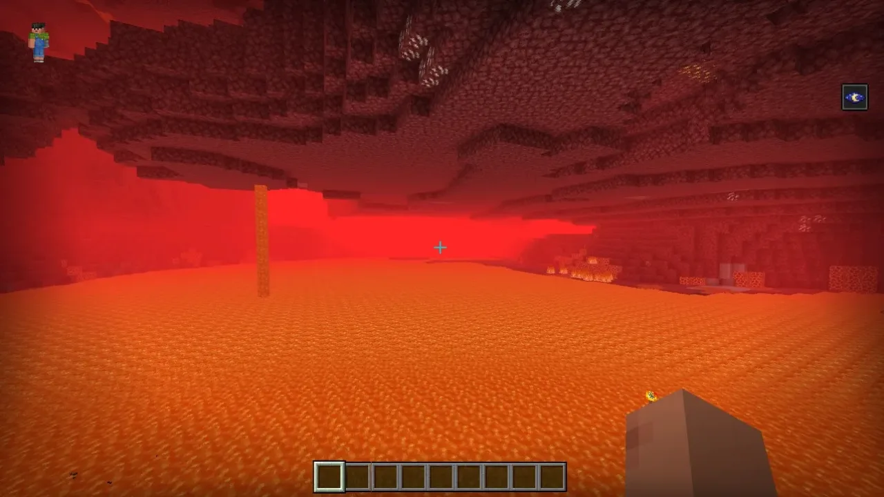 nether no mod de visão noturna para minecraft bedrock