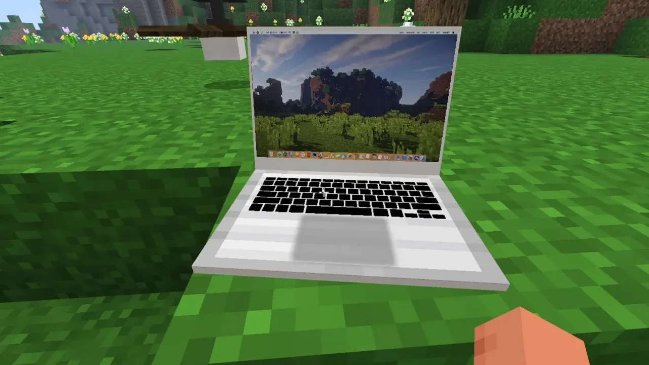 mod de câmera de laptop tablet para minecraft bedrock