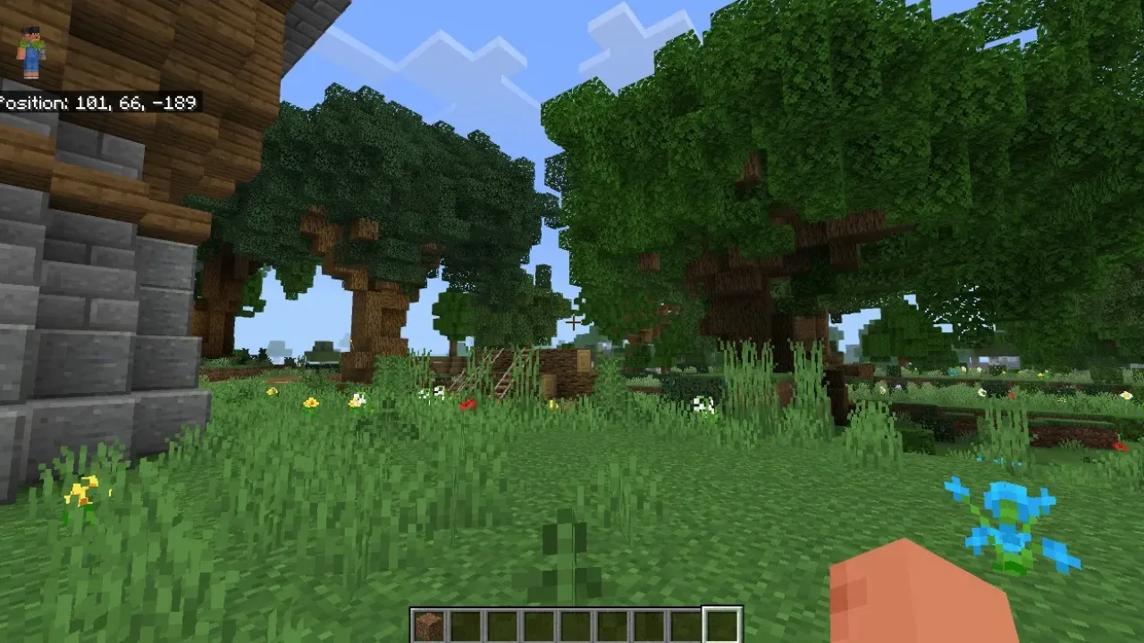 floresta no mapa cidade medieval para minecraft bedrock