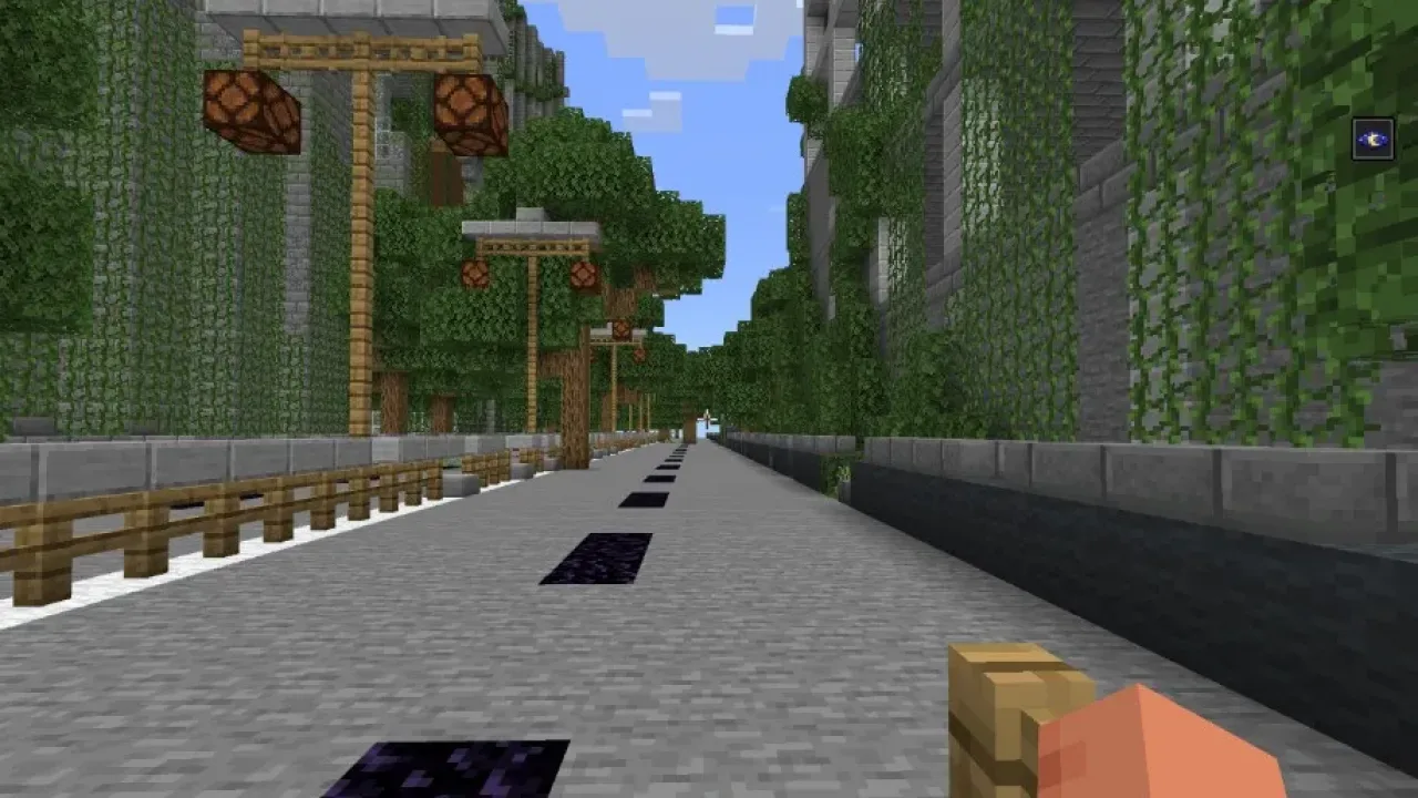 estrada no mapa para a cidade abandonada para Minecraft PE