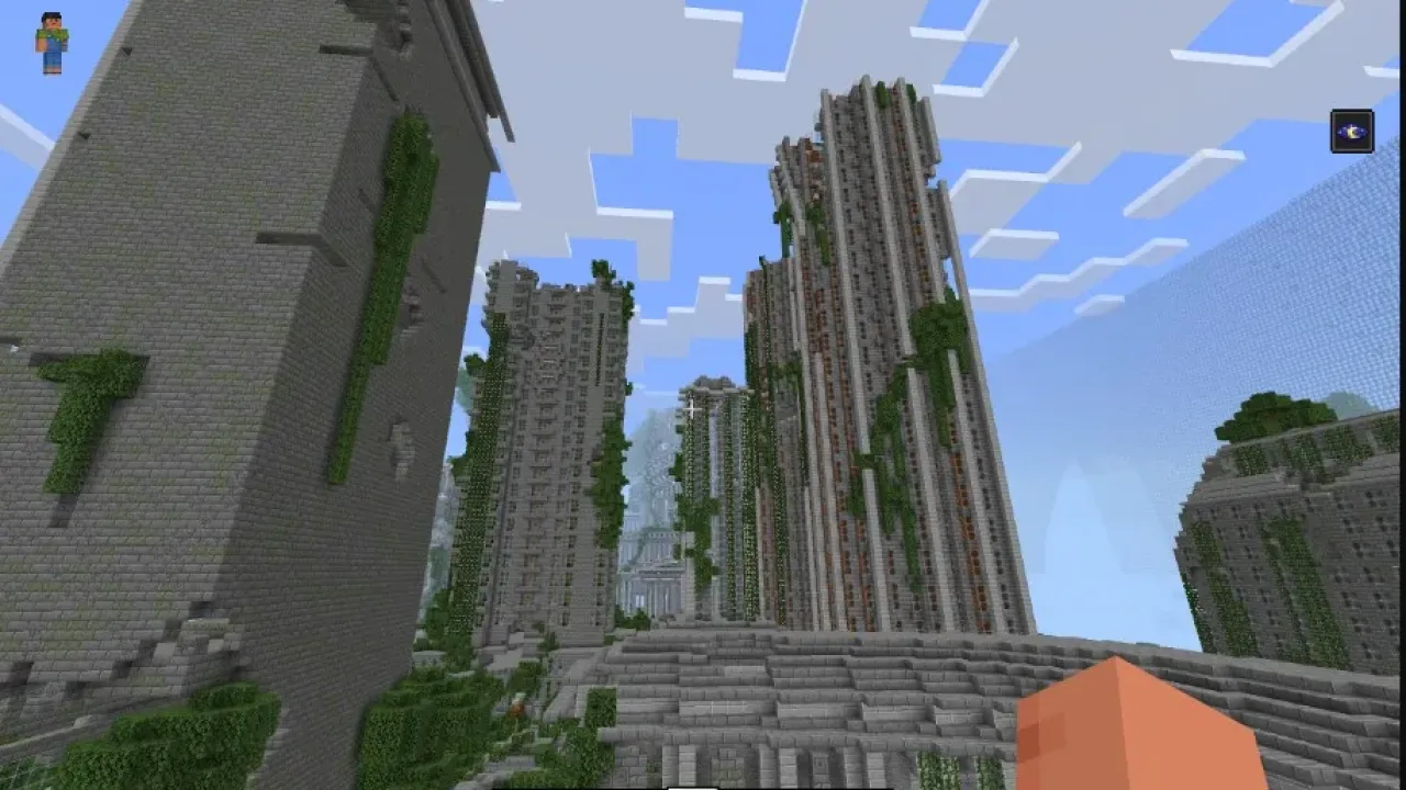 arranha-céus no mapa da cidade abandonada para Minecraft PE