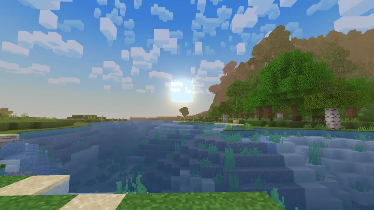 Sunset shader seus para minecraft bedrock