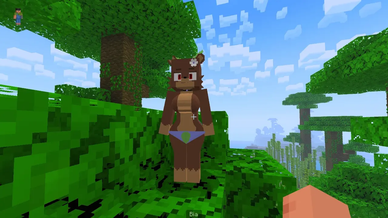 Bia na floresta da selva Bia mod para minecraft bedrock