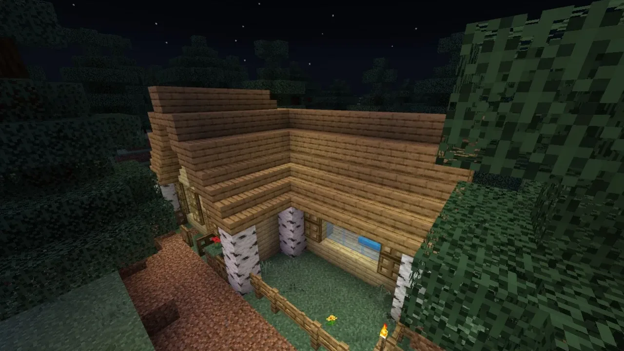 casa de bétula jenny 2 para minecraft bedrock