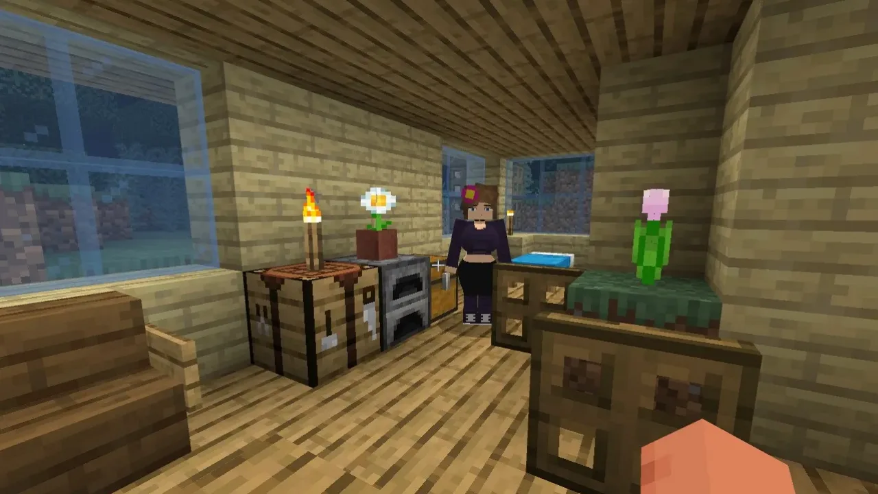 Jenny na casa de Jenny 2 para Minecraft Bedrock