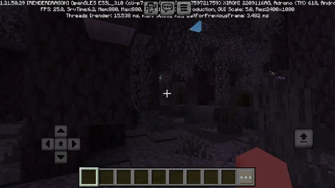 jardim pálido à noite em minecraft bedrock 1.21