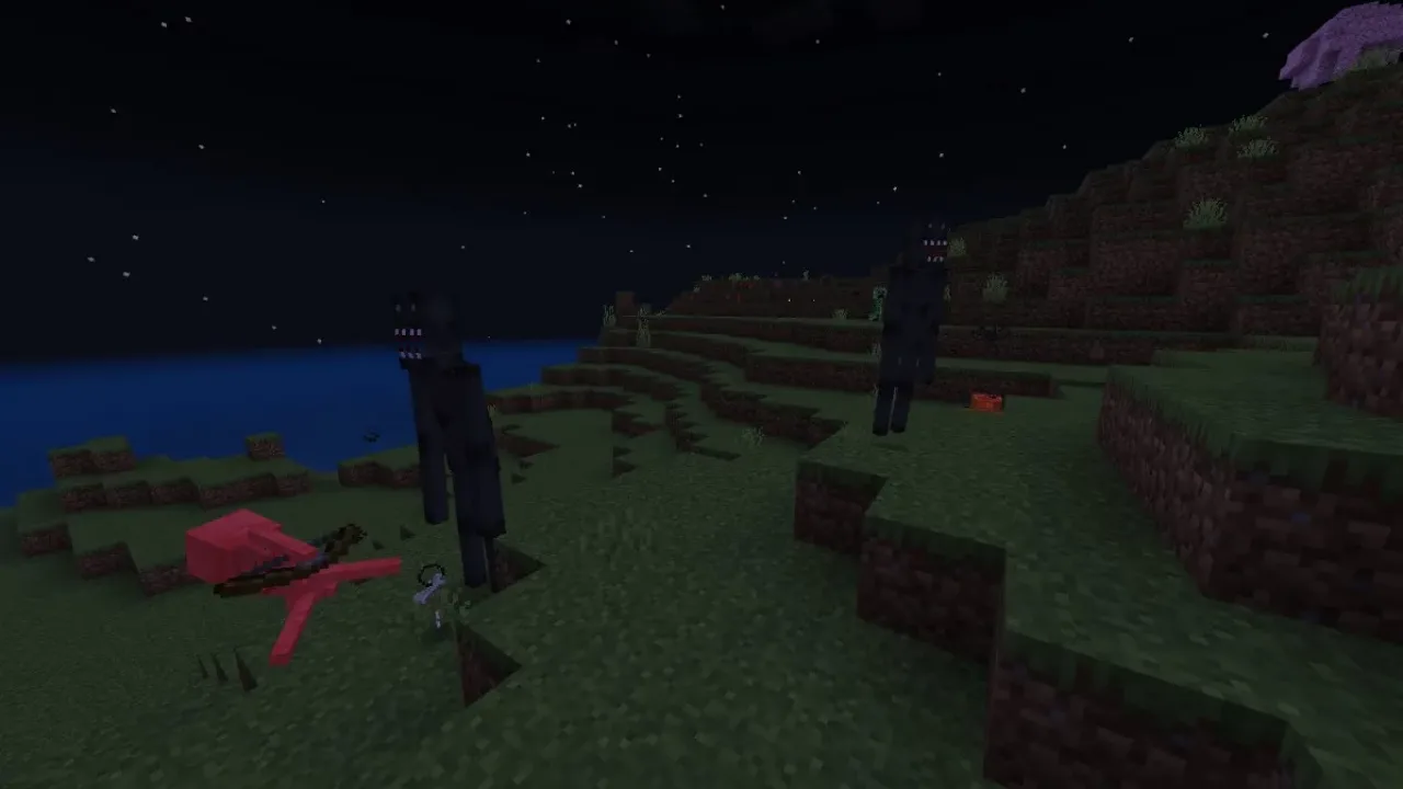 Night Dweller à noite no mod para Minecraft Bedrock