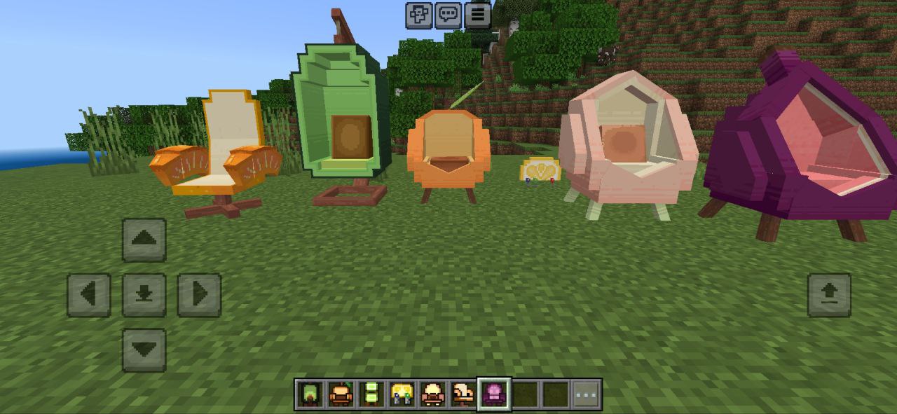 Cadeiras de mobiliário Mod para Minecraft PE