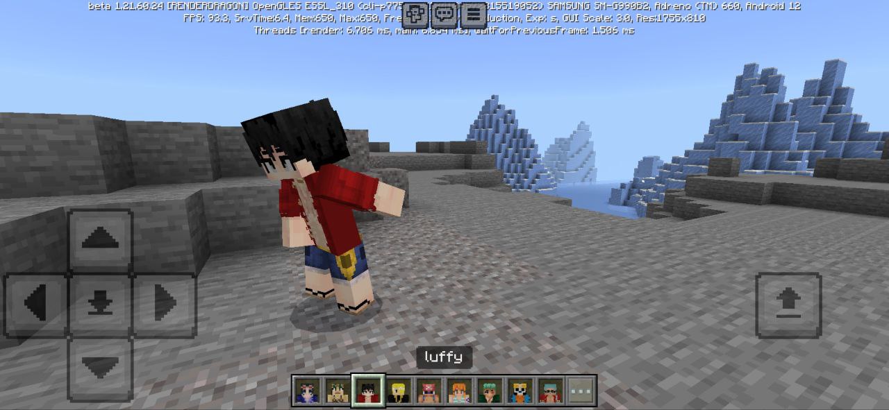 Luffy de uma peça Mod para Minecraft PE