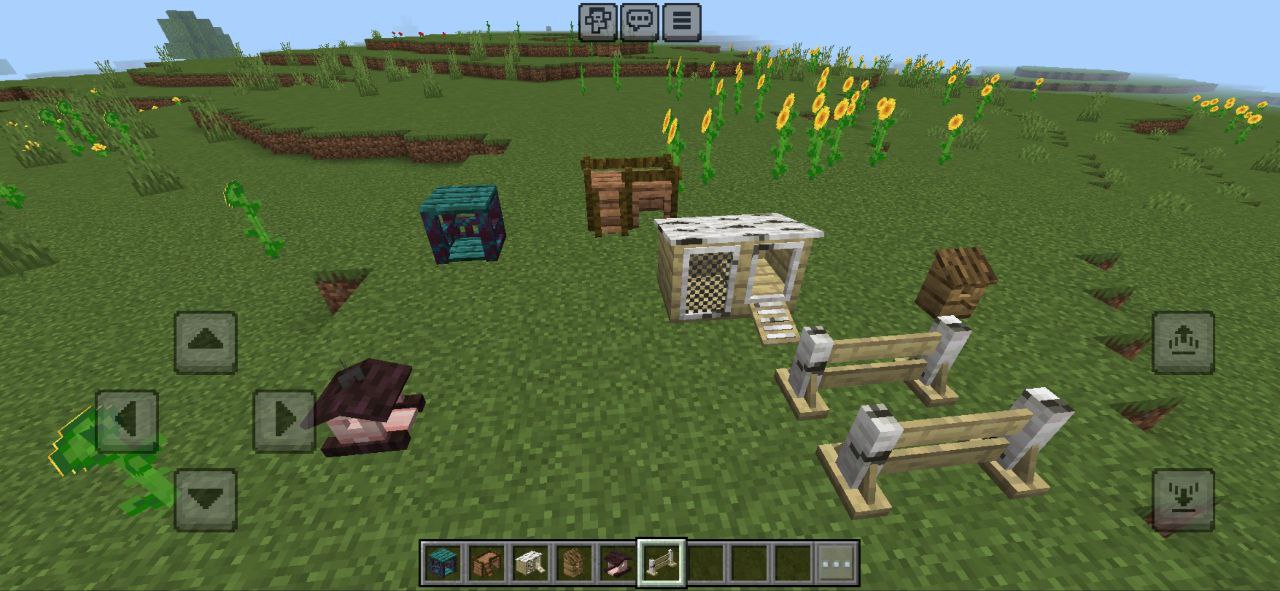 Jogo do animal de estimação da modificação da mobília para o PE de Minecraft