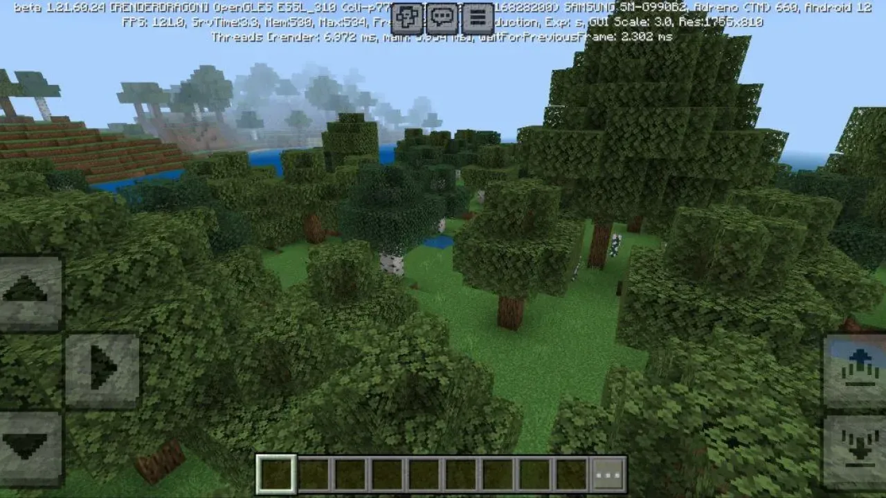 Vista superior dos Shaders para Minecraft 1.21