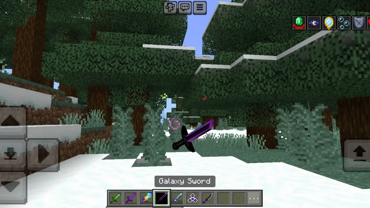 Galaxy Sword do mod Epic Fight para Minecraft PE